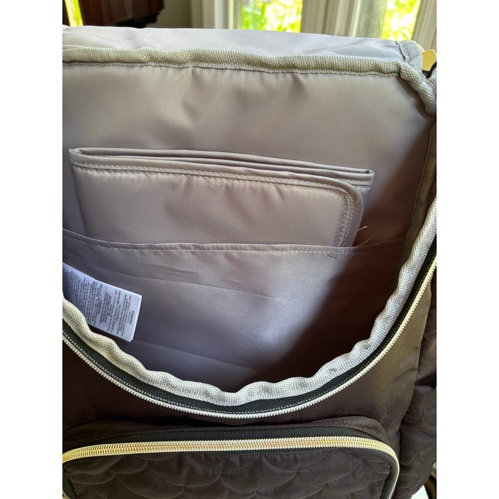 Carter's Ready To Go Diaper Backpack In Black Quilted Design - Picture 8 of 10